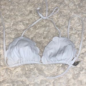 VS/pink White Shell Bikini Top Size XS